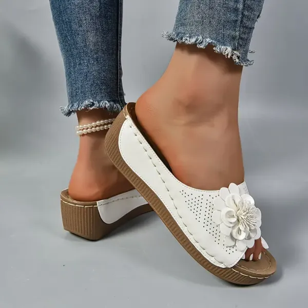 🚶‍♀️💥Hottest today 70% OFF💥 Comfortable non-slip solid color open-toe wedge sandals for women