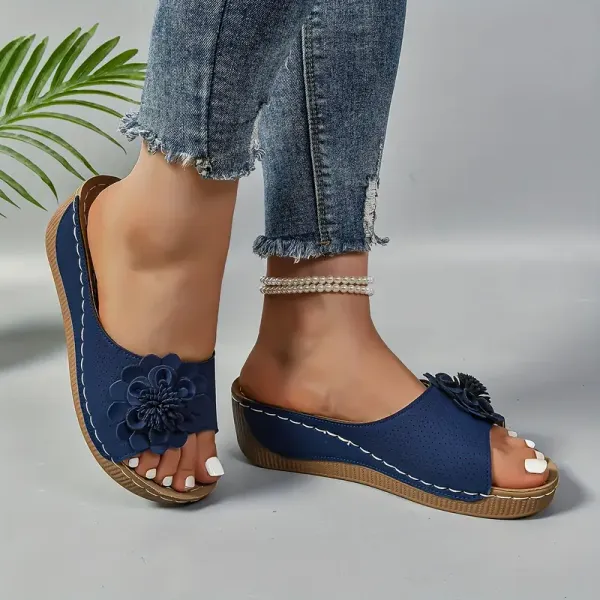🚶‍♀️💥Hottest today 70% OFF💥 Comfortable non-slip solid color open-toe wedge sandals for women