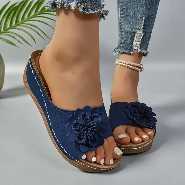 🚶‍♀️💥Hottest today 70% OFF💥 Comfortable non-slip solid color open-toe wedge sandals for women
